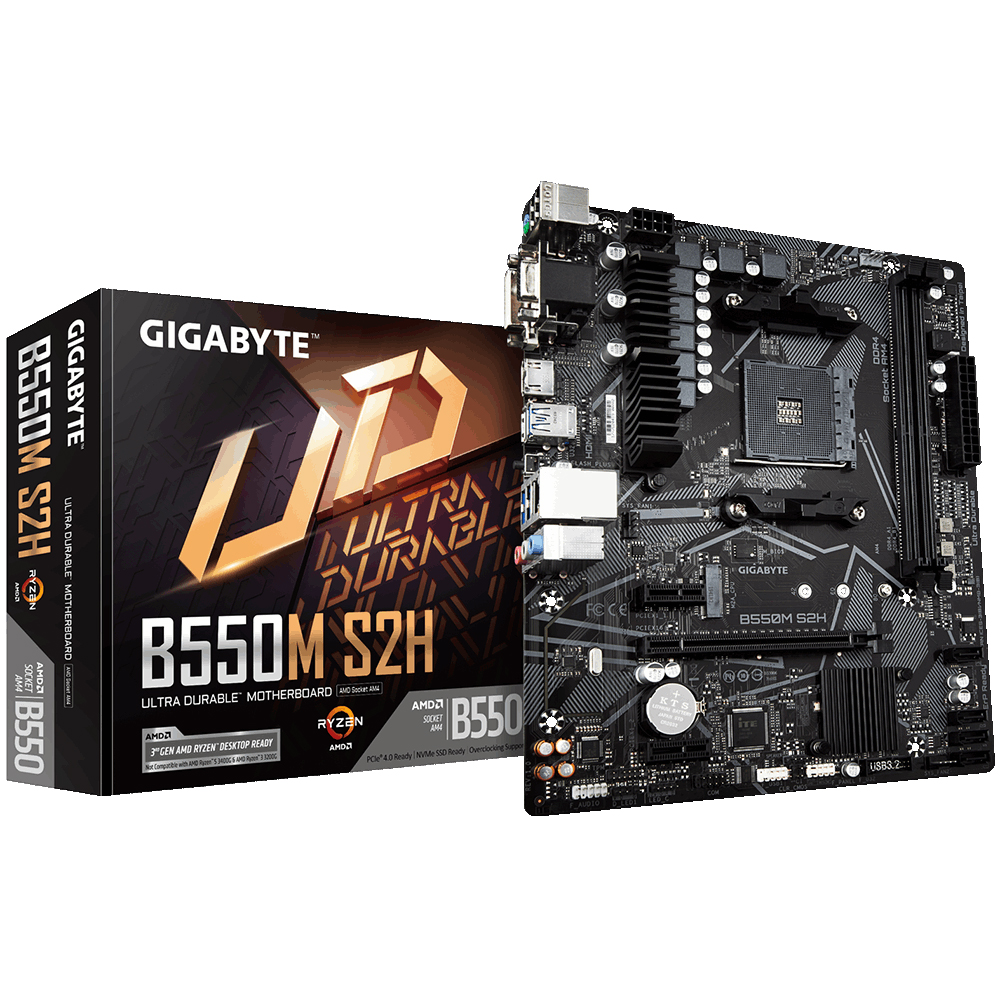 Материнская плата Gigabyte B550M S2H Socket AM4
Материнская плата Gigabyte B550M S2H Socket AM4
