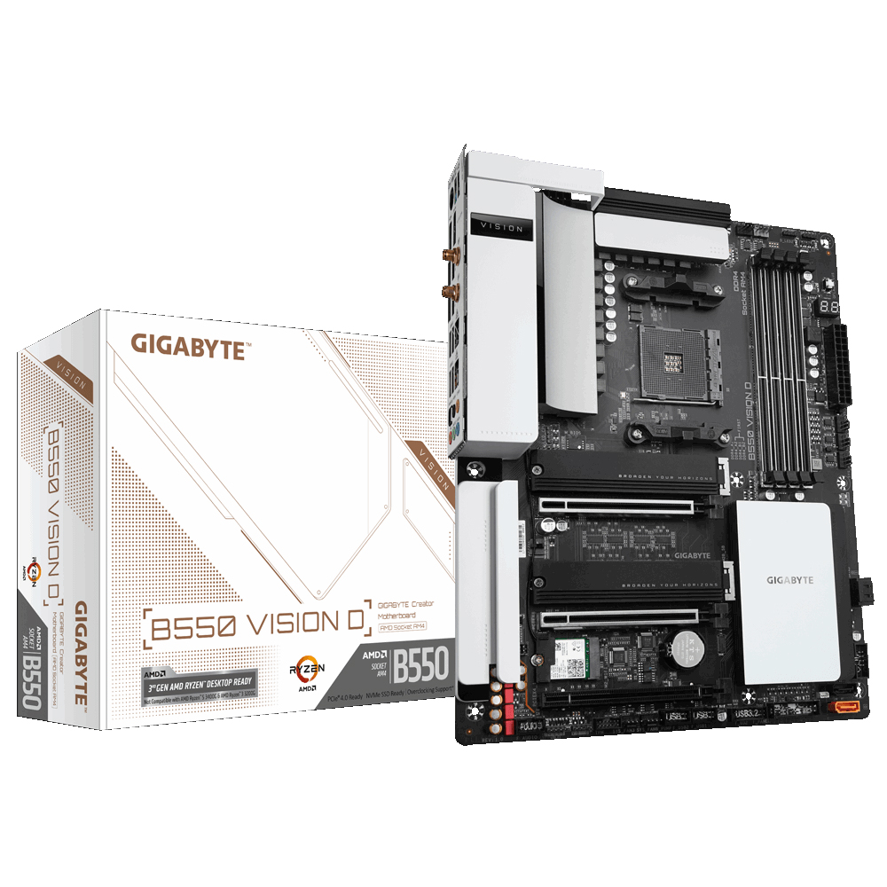 Материнская плата Gigabyte B550 VISION D
Материнская плата Gigabyte B550 VISION D