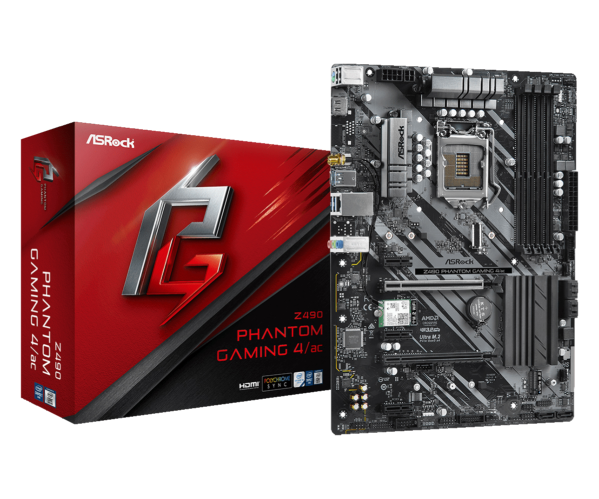 Материнская плата Asrock Z490 PHANTOM GAMING 4/AC
Материнская плата Asrock Z490 PHANTOM GAMING 4/AC