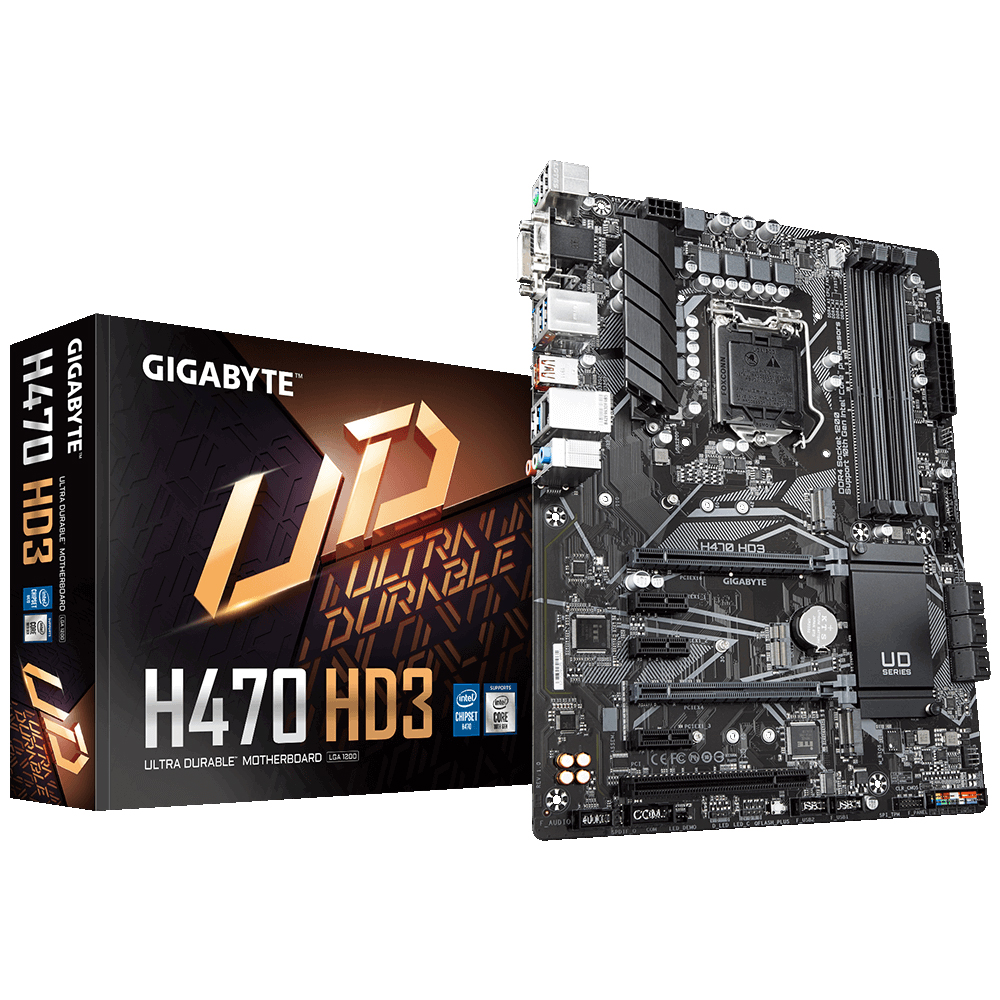 Материнская плата Gigabyte H470 HD3 
Материнская плата Gigabyte H470 HD3