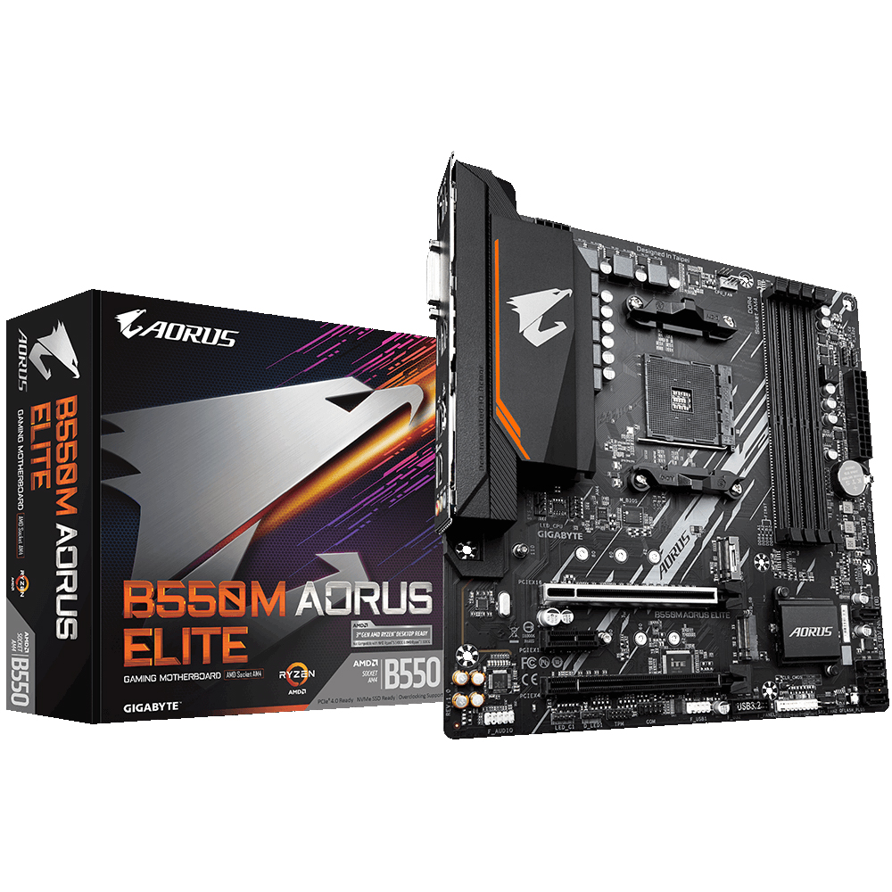 Материнская плата Gigabyte B550M AORUS ELITE Socket AM4
Материнская плата Gigabyte B550M AORUS ELITE Socket AM4