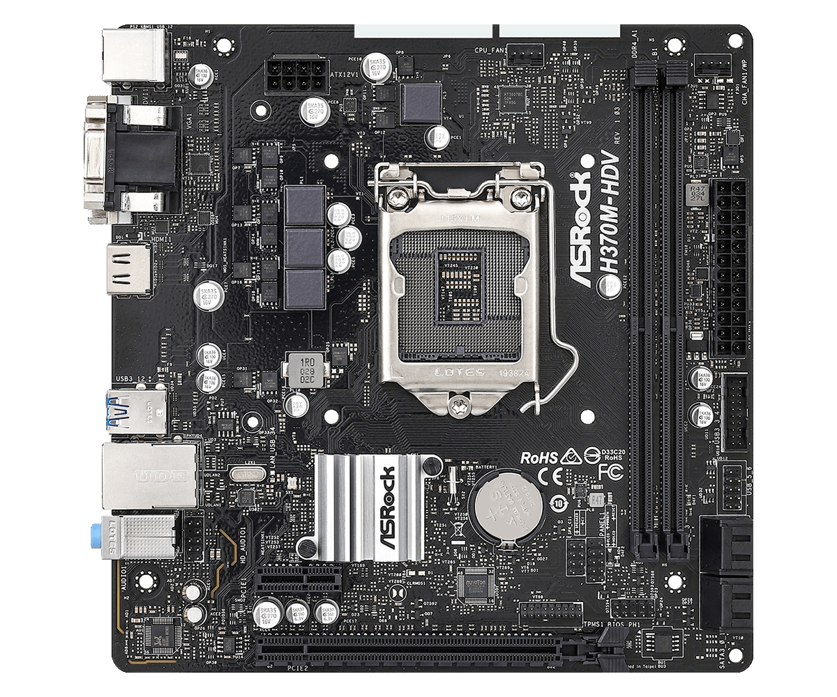 Материнская плата Asrock H370M-HDV Socket LGA1151 v2
Материнская плата Asrock H370M-HDV Socket LGA1151 v2