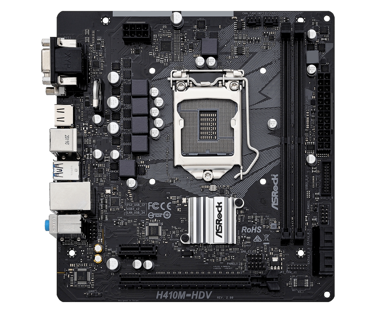 Материнская плата Asrock H410M-HDV R2.0
Материнская плата Asrock H410M-HDV R2.0