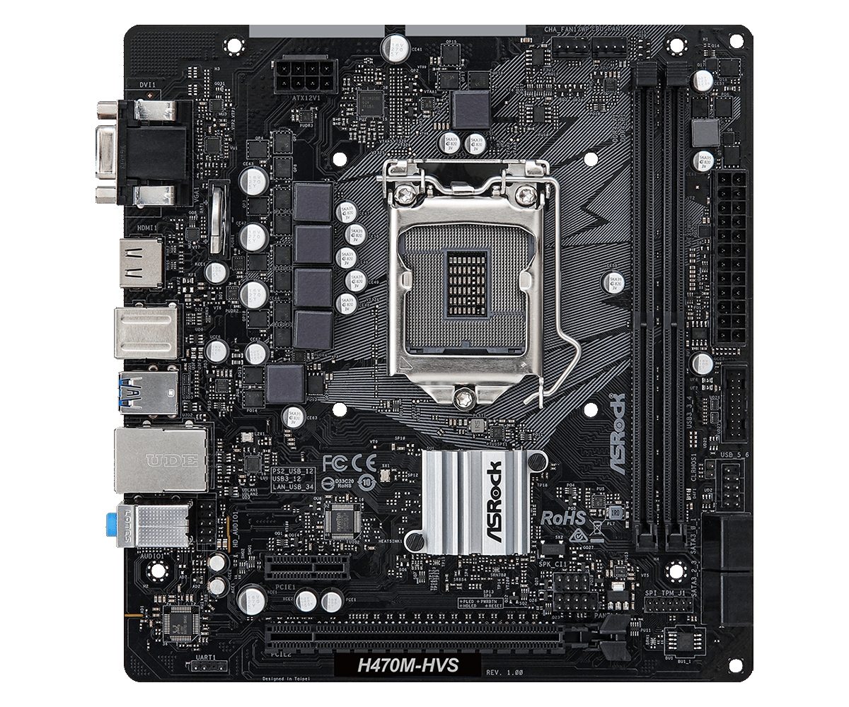 Материнская плата Asrock H470M-HVS
Материнская плата Asrock H470M-HVS