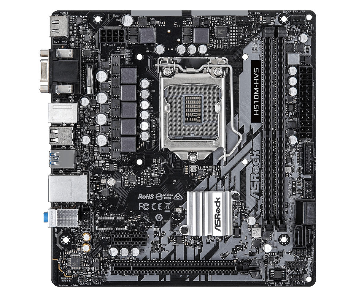 Материнская плата Asrock H510M-HVS Socket LGA1200 
Материнская плата Asrock H510M-HVS Socket LGA1200