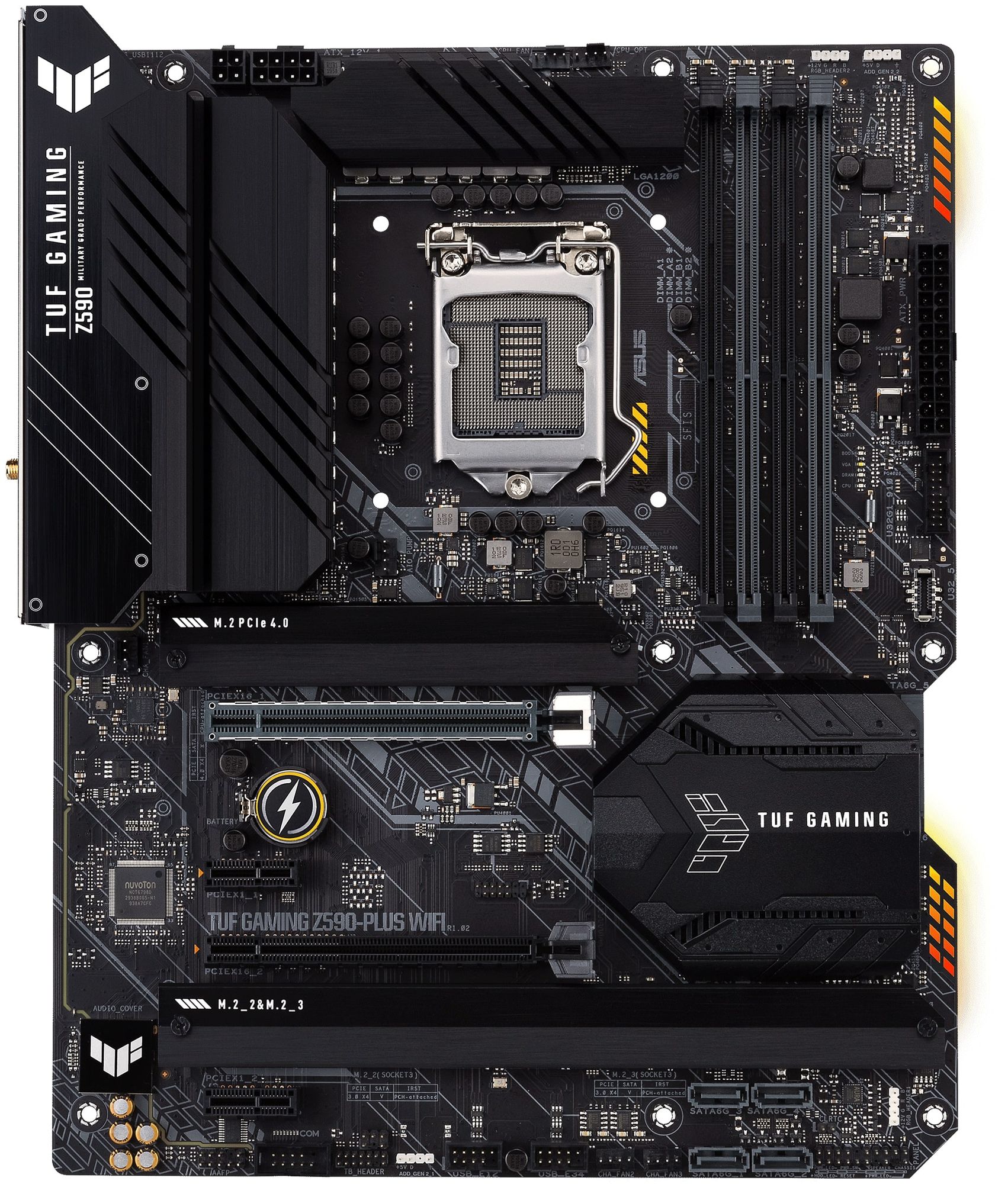 Материнская плата Asus TUF Gaming Z590-Plus Wi-Fi Socket LGA1200
Материнская плата Asus TUF Gaming Z590-Plus Wi-Fi Socket LGA1200