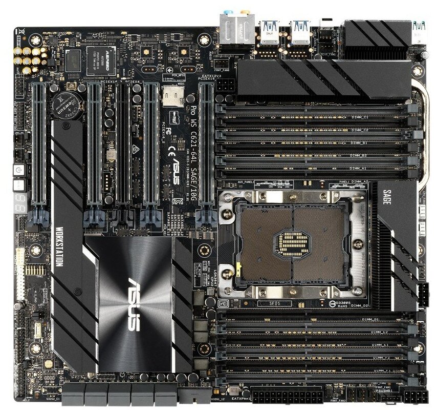 Материнская плата Asus Pro WS C621-64L SAGE-10GB (90SW00S0-M0EAY0)
Материнская плата Asus Pro WS C621-64L SAGE-10GB (90SW00S0-M0EAY0)