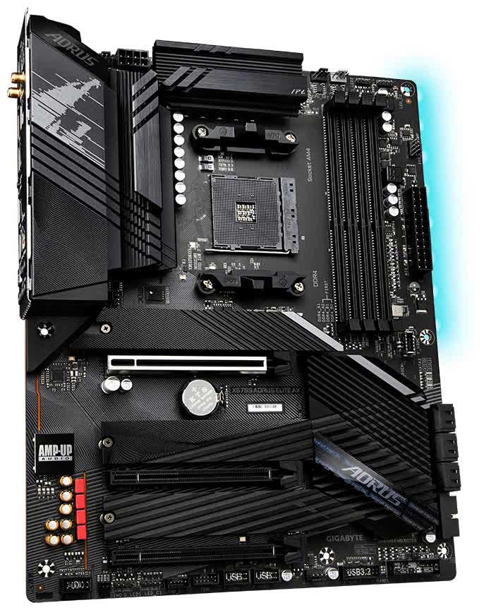 Материнская плата Gigabyte X570 SAM4 ATX X570S AORUS ELITE AX
Материнская плата Gigabyte X570 SAM4 ATX X570S AORUS ELITE AX