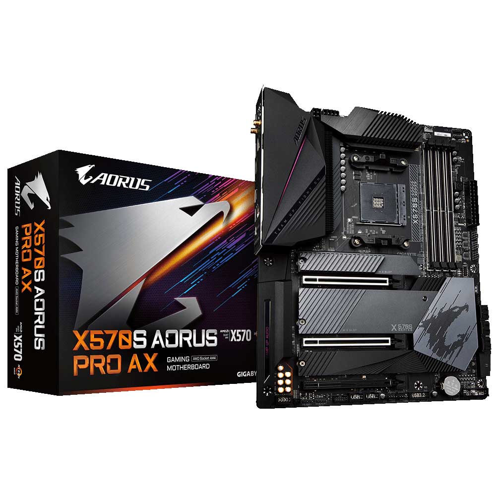Материнская плата Gigabyte X570 SAM4 ATX X570S AORUS PRO AX
Материнская плата Gigabyte X570 SAM4 ATX X570S AORUS PRO AX