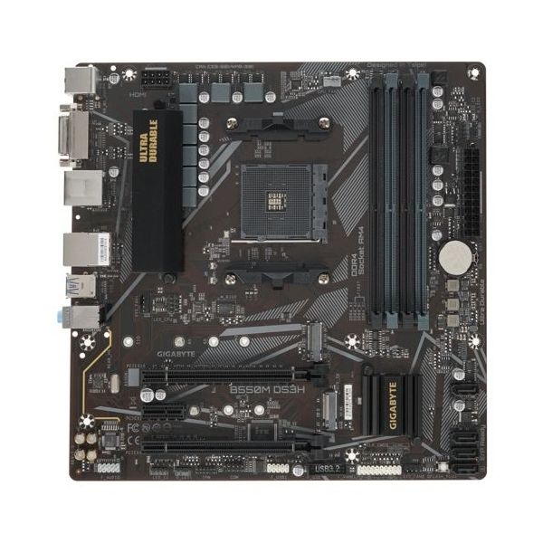 Материнская плата Gigabyte AMD B550 SAM4 MATX B550M DS3H 1.2
Материнская плата Gigabyte AMD B550 SAM4 MATX B550M DS3H 1.2