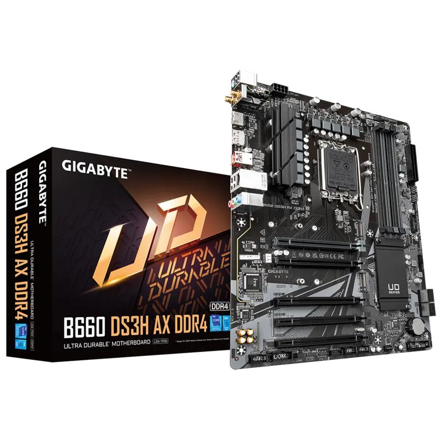 Материнская плата Gigabyte B660 LGA1700 (B660 DS3H AX DDR4)
Материнская плата Gigabyte B660 LGA1700 (B660 DS3H AX DDR4)