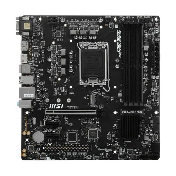 Материнская плата MSI B660 LGA1700 (Pro B660M-P DDR4)
Материнская плата MSI B660 LGA1700 (Pro B660M-P DDR4)