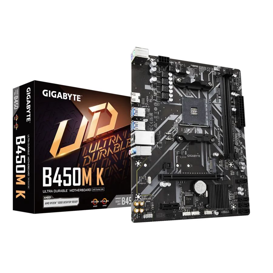Материнская плата Gigabyte AMD B450 SAM4 MATX B450M K
Материнская плата Gigabyte AMD B450 SAM4 MATX B450M K