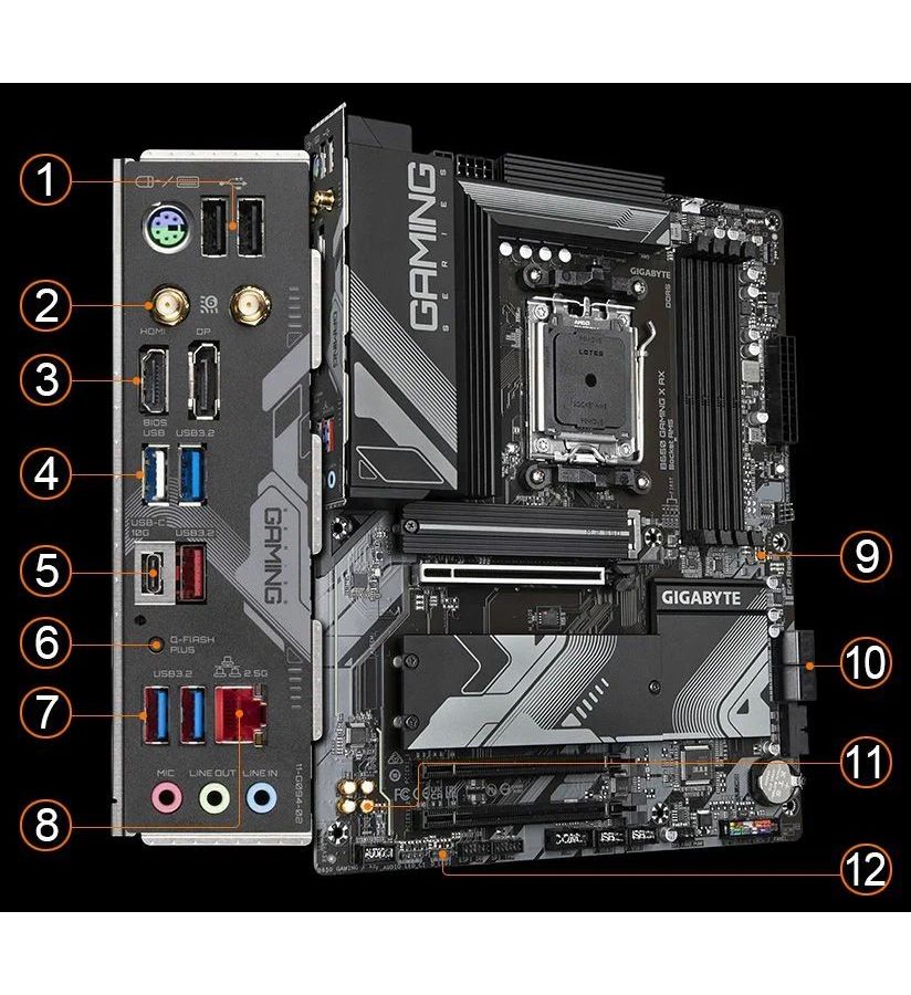 Материнская плата Gigabyte B650 GAMING X AX
Материнская плата Gigabyte B650 GAMING X AX