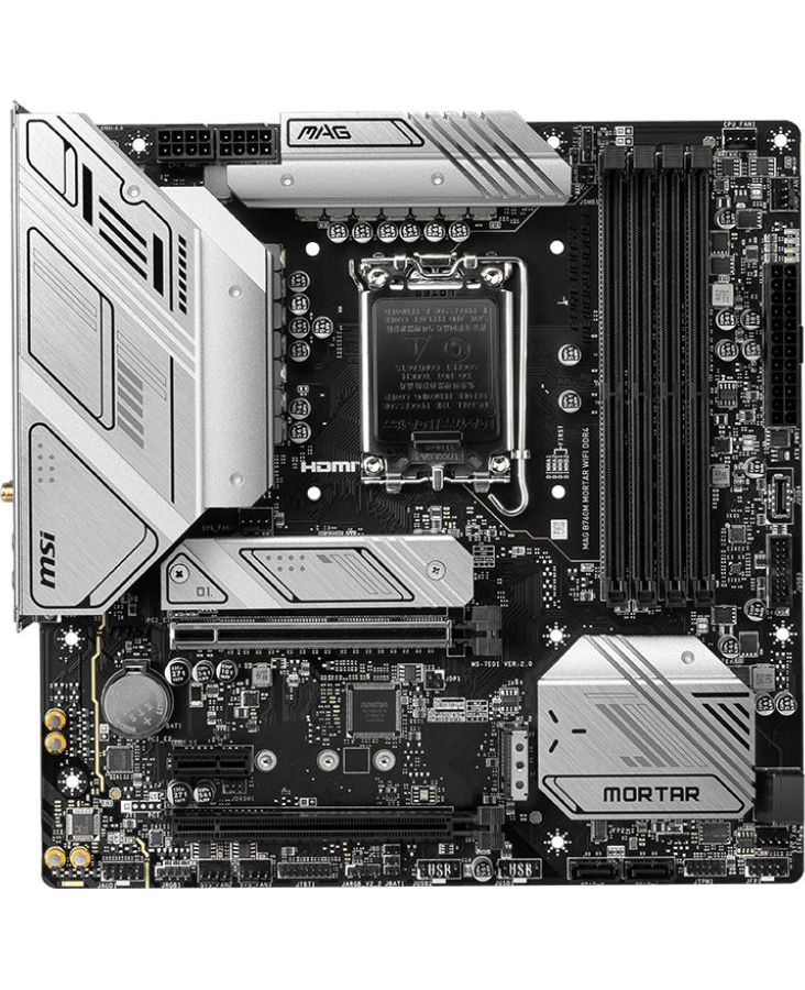 Материнская плата MSI MAG B760M MORTAR WIFI DDR4
Материнская плата MSI MAG B760M MORTAR WIFI DDR4
