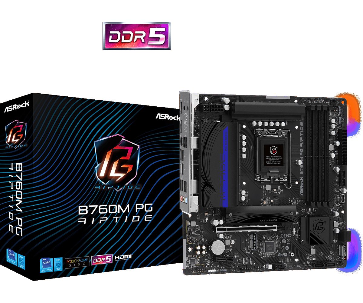 Материнская плата Asrock B760M PG RIPTIDE Soc-1700
Материнская плата Asrock B760M PG RIPTIDE Soc-1700