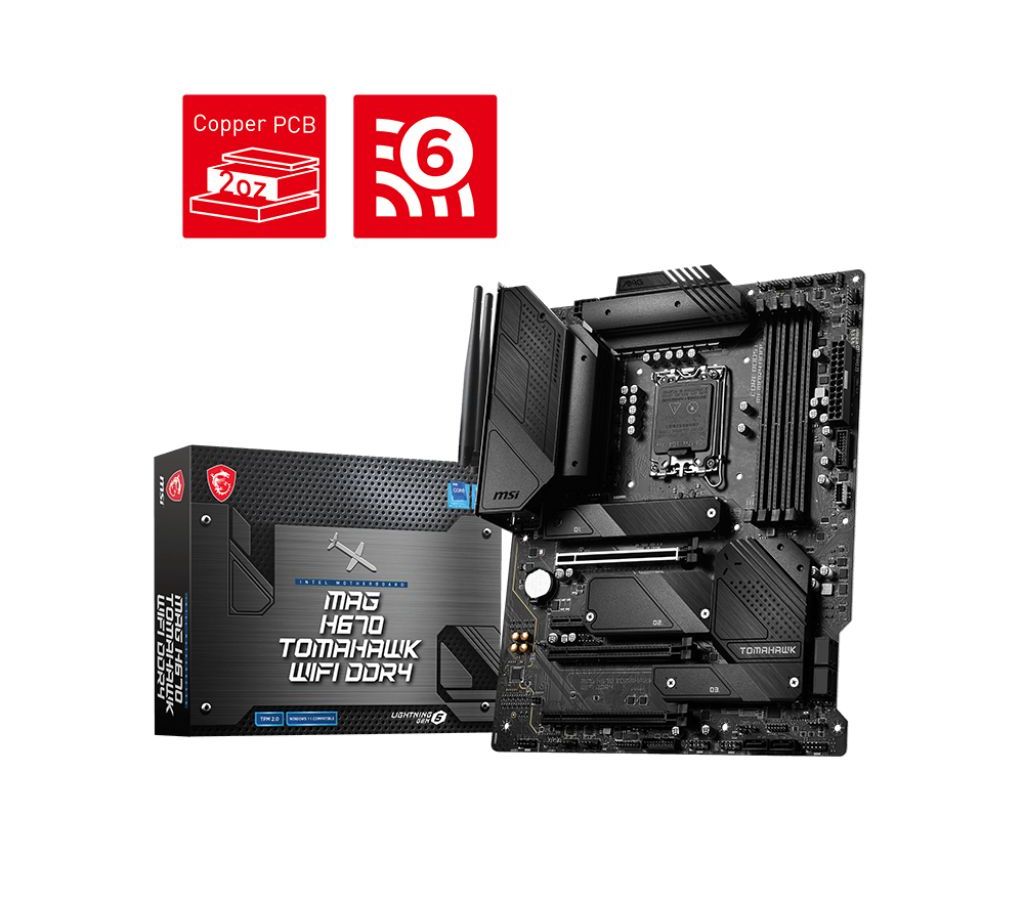 Материнская плата MSI MAG H670 TOMAHAWK WIFI DDR4 Soc-1700
Материнская плата MSI MAG H670 TOMAHAWK WIFI DDR4 Soc-1700