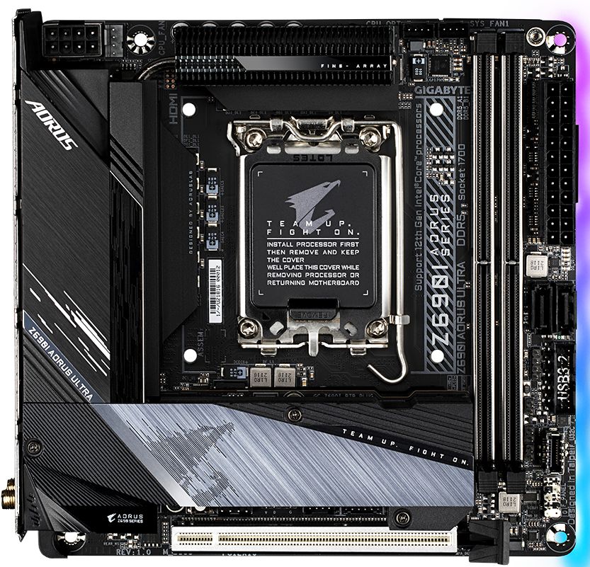Материнская плата Gigabyte Z690I AORUS ULTRA
Материнская плата Gigabyte Z690I AORUS ULTRA