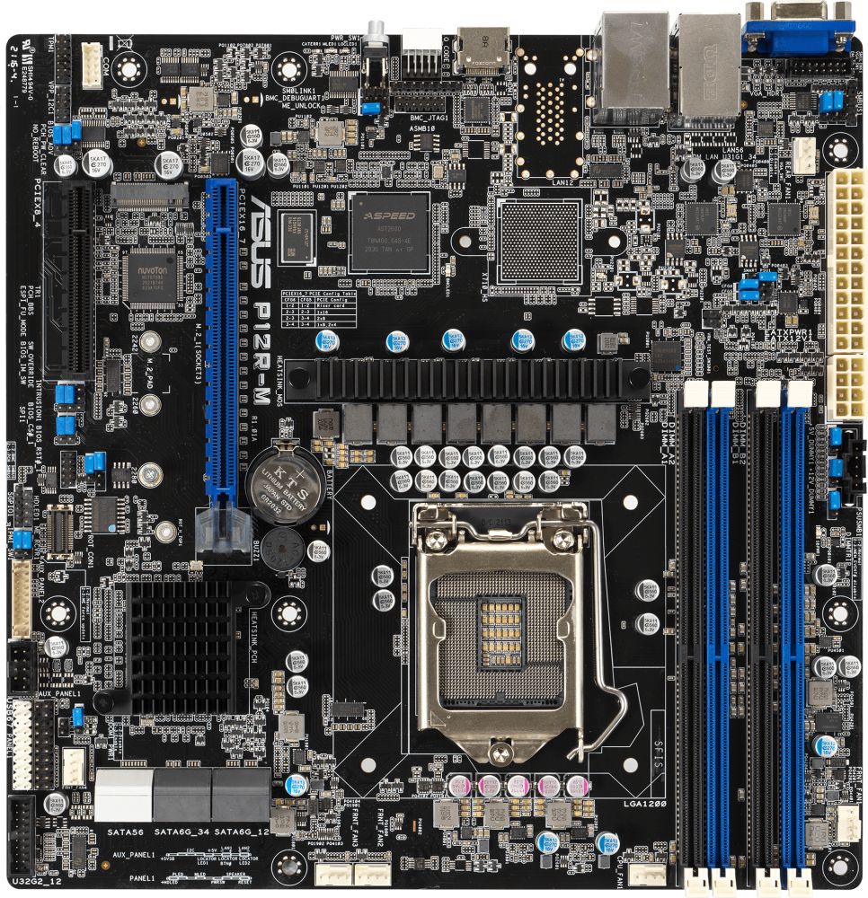 Материнская плата ASUS P12R-M LGA1200 (90SB09X0-M2UAY0)
Материнская плата ASUS P12R-M LGA1200 (90SB09X0-M2UAY0)