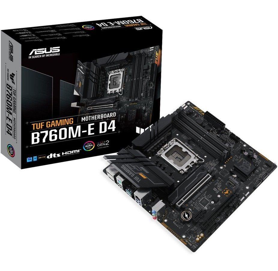 Материнская плата Asus TUF GAMING B760M-E D4 (90MB1E90-M0EAY0)
Материнская плата Asus TUF GAMING B760M-E D4 (90MB1E90-M0EAY0)