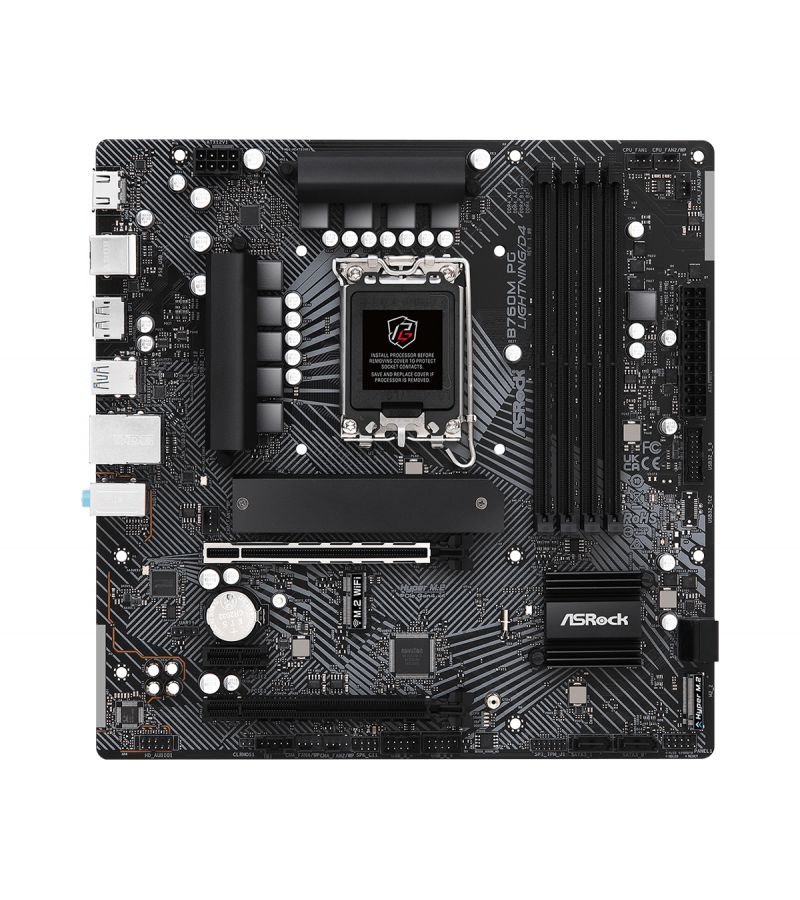 Материнская плата Asrock B760M PG LIGHTNING/D4
Материнская плата Asrock B760M PG LIGHTNING/D4
