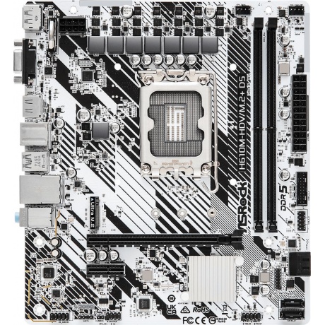 Материнская плата Asrock H610M-HDV/M.2+ D5, Socket 1700, 2xDDR5-4800
Материнская плата Asrock H610M-HDV/M.2+ D5, Socket 1700, 2xDDR5-4800