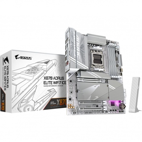 Материнская плата Gigabyte X870 AORUS ELITE WF7 ICE
Материнская плата Gigabyte X870 AORUS ELITE WF7 ICE