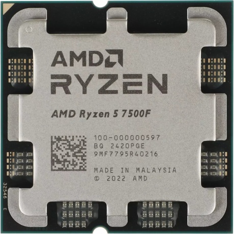 Процессор AMD Ryzen 5 7500F AM5 (100-000000597) OEM
Процессор AMD Ryzen 5 7500F AM5 (100-000000597) OEM