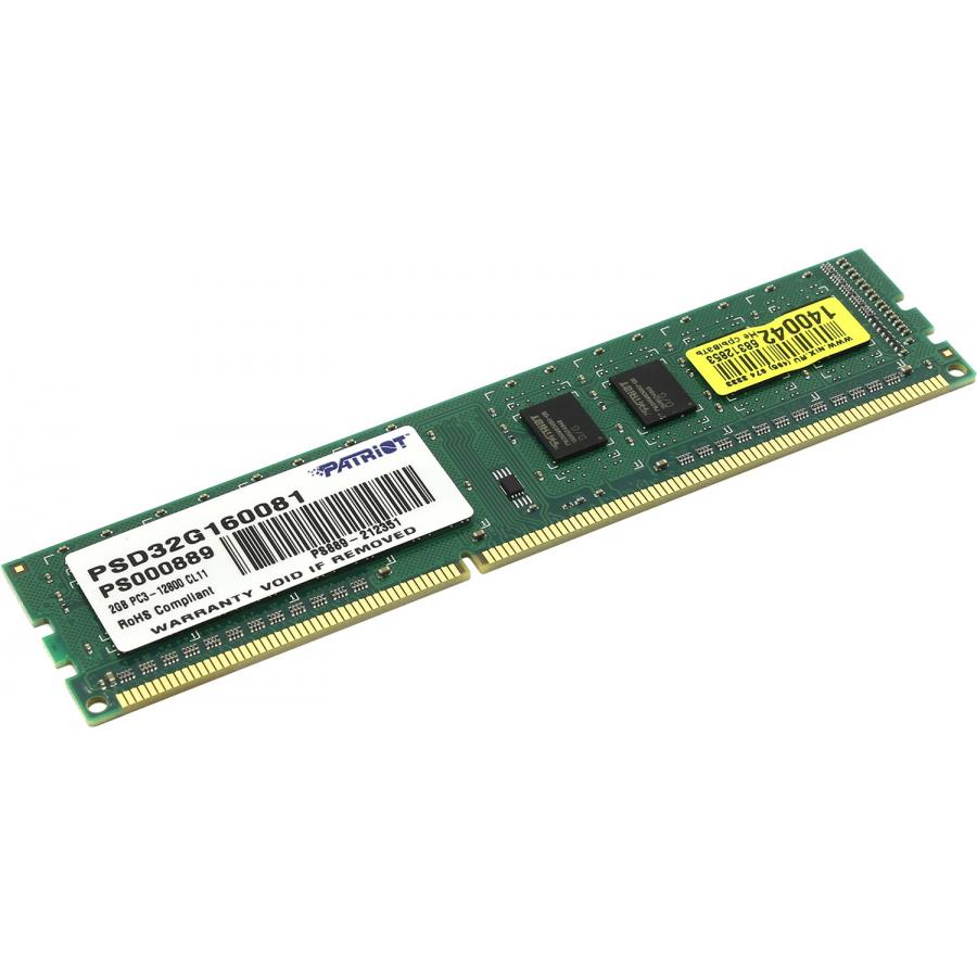 Память оперативная DDR3 Patriot 2Gb 1600MHz (PSD32G160081)
Память оперативная DDR3 Patriot 2Gb 1600MHz (PSD32G160081)