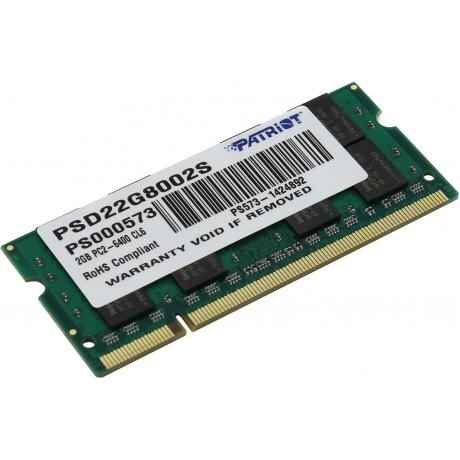 Память SO-DIMM DDR2 Patriot 2Gb 800MHz (PSD22G8002S)
Память SO-DIMM DDR2 Patriot 2Gb 800MHz (PSD22G8002S)