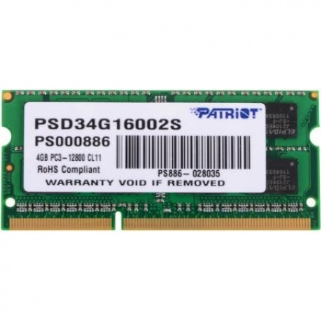 Память SO-DIMM DDR3 Patriot 4Gb 1600MHz (PSD34G16002S)
Память SO-DIMM DDR3 Patriot 4Gb 1600MHz (PSD34G16002S)
