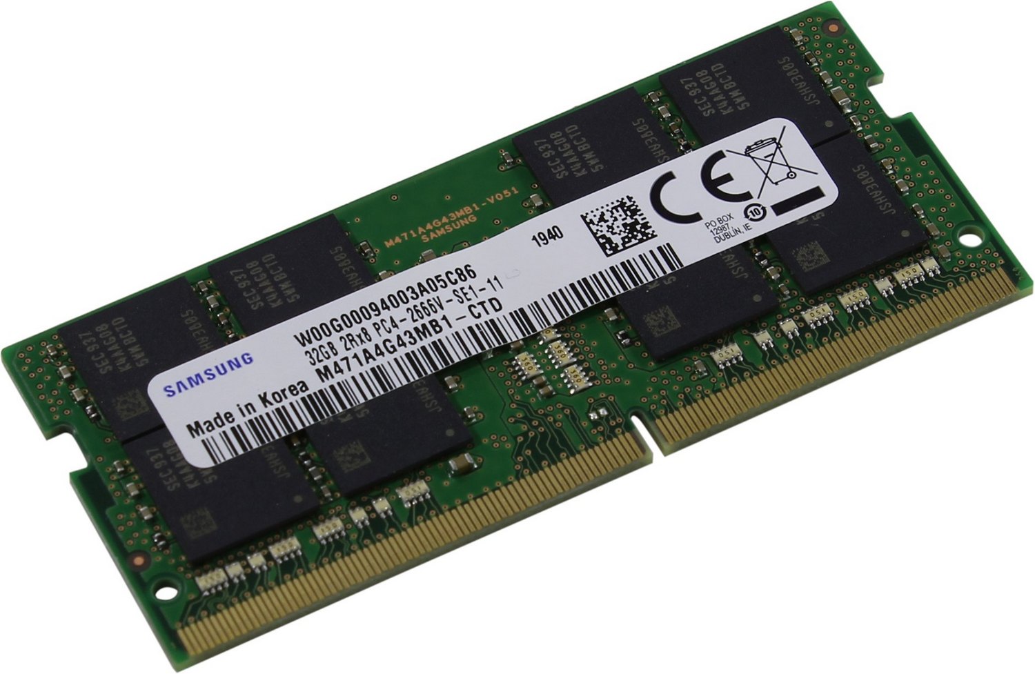 Память оперативная Samsung DDR4 32GB 2666MHz SO-DIMM (M471A4G43MB1-CTDDY)
Память оперативная Samsung DDR4 32GB 2666MHz SO-DIMM (M471A4G43MB1-CTDDY)