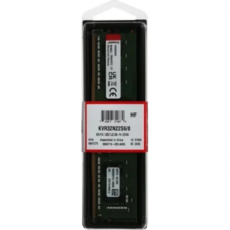 Память оперативная DDR4 Kingston 8Gb 3200MHz (KVR32N22S6/8)
Память оперативная DDR4 Kingston 8Gb 3200MHz (KVR32N22S6/8)