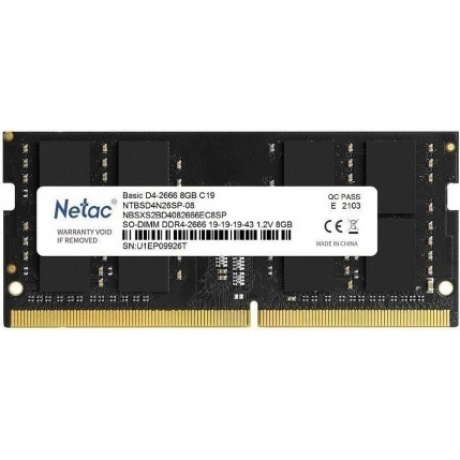 Память оперативная DDR4 Netac 8Gb 2666Mhz (NTBSD4N26SP-08)
Память оперативная DDR4 Netac 8Gb 2666Mhz (NTBSD4N26SP-08)