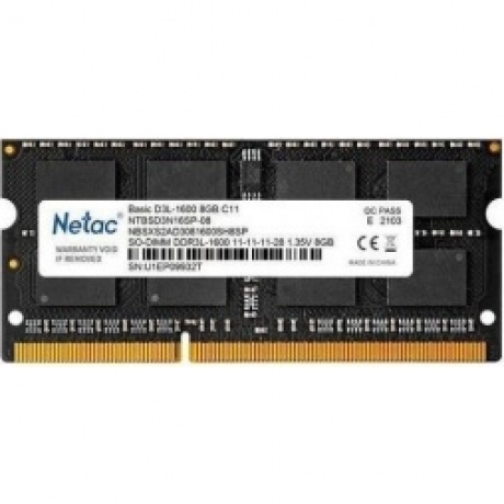 Память оперативная DDR3L Netac 8Gb 1600Mhz (NTBSD3N16SP-08)
Память оперативная DDR3L Netac 8Gb 1600Mhz (NTBSD3N16SP-08)