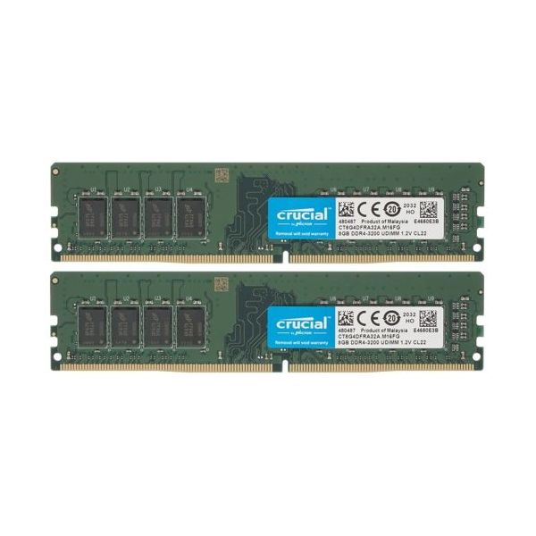 Память оперативная DDR4 Crucial 16GB PC25600 (CT2K8G4DFRA32A)
Память оперативная DDR4 Crucial 16GB PC25600 (CT2K8G4DFRA32A)