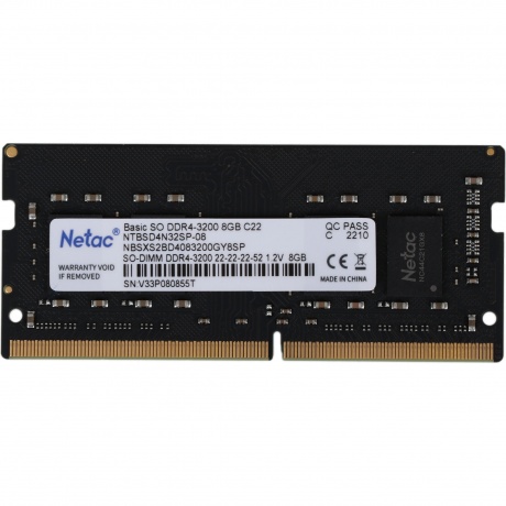 Память оперативная DDR4 Netac 8GB PC25600 3200MHz (NTBSD4N32SP-08)
Память оперативная DDR4 Netac 8GB PC25600 3200MHz (NTBSD4N32SP-08)