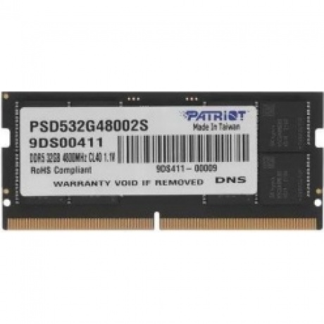 Оперативная память Patriot SODIMM 32GB DDR5-4800 (PSD532G48002S)
Оперативная память Patriot SODIMM 32GB DDR5-4800 (PSD532G48002S)