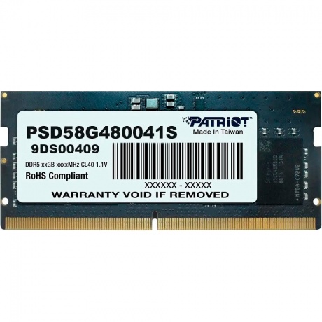 Оперативная память Patriot SODIMM 8GB DDR5-4800 (PSD58G480041S)
Оперативная память Patriot SODIMM 8GB DDR5-4800 (PSD58G480041S)