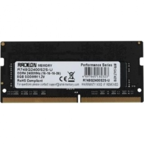 Память оперативная DDR4 AMD Radeon R7 Performance Series CL16 8Gb 2400MHz pc-19200 SO-DIMM (R748G2400S2S-U)
Память оперативная DDR4 AMD Radeon R7 Performance Series CL16 8Gb 2400MHz pc-19200 SO-DIMM (R748G2400S2S-U)