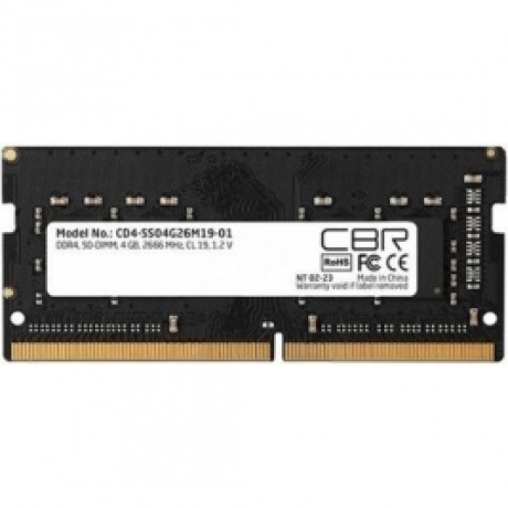 Оперативная память CBR DDR4 SODIMM 4GB 2666MHz (CD4-SS04G26M19-01)
Оперативная память CBR DDR4 SODIMM 4GB 2666MHz (CD4-SS04G26M19-01)