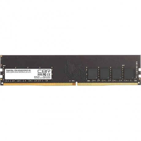 Оперативная память CBR DDR4 DIMM (UDIMM) 16GB 3200MHz (CD4-US16G32M22-01)
Оперативная память CBR DDR4 DIMM (UDIMM) 16GB 3200MHz (CD4-US16G32M22-01)