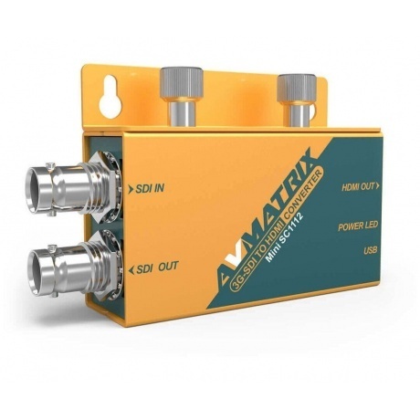 Конвертер AVMATRIX Mini SC1112 преобразования 3G-SDI в HDMI
Конвертер AVMATRIX Mini SC1112 преобразования 3G-SDI в HDMI