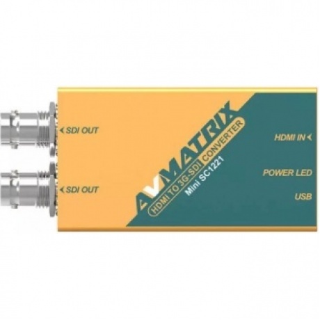 Конвертер AVMATRIX Mini SC1221 преобразования HDMI в 3G-SDI
Конвертер AVMATRIX Mini SC1221 преобразования HDMI в 3G-SDI