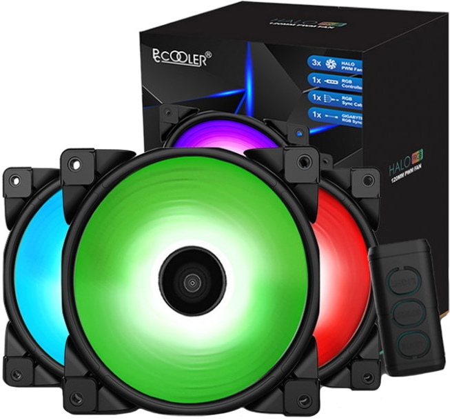 Комплект вентиляторов для корпуса PCcooler Halo FRGB Kit 3-in-1
Комплект вентиляторов для корпуса PCcooler Halo FRGB Kit 3-in-1