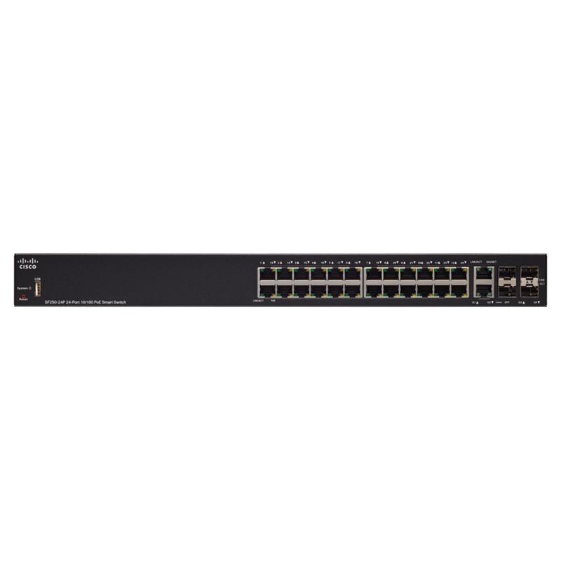 Коммутатор Cisco SB SF250-24P-K9-EU
Коммутатор Cisco SB SF250-24P-K9-EU