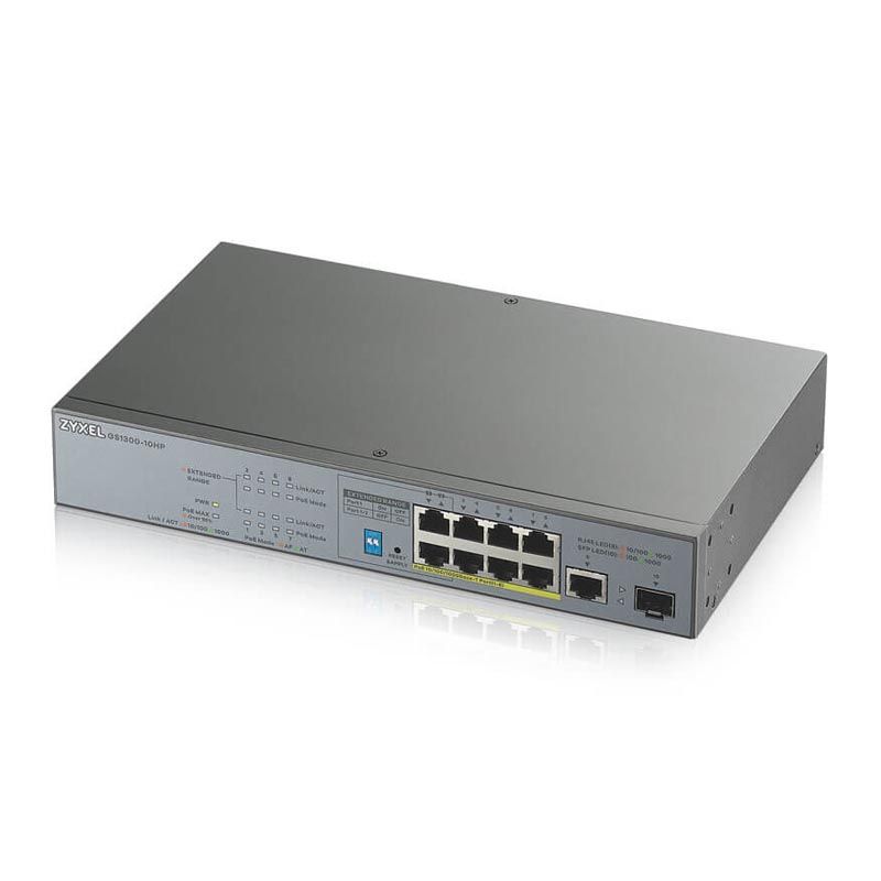 Коммутатор Zyxel GS1300-10HP-EU0101F
Коммутатор Zyxel GS1300-10HP-EU0101F