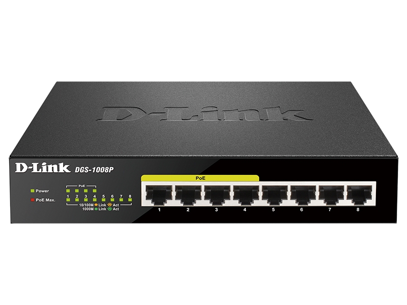 Коммутатор D-Link DGS-1008P/D1A
Коммутатор D-Link DGS-1008P/D1A