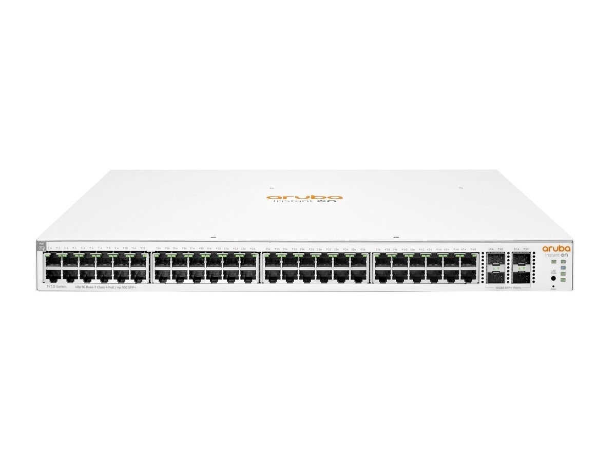 Коммутатор HPE OfficeConnect 1930 48G 4SFP+ 48PoE+ 370W (JL686A)
Коммутатор HPE OfficeConnect 1930 48G 4SFP+ 48PoE+ 370W (JL686A)