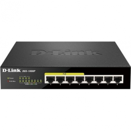 Коммутатор D-Link DGS-1008P/E1A
Коммутатор D-Link DGS-1008P/E1A